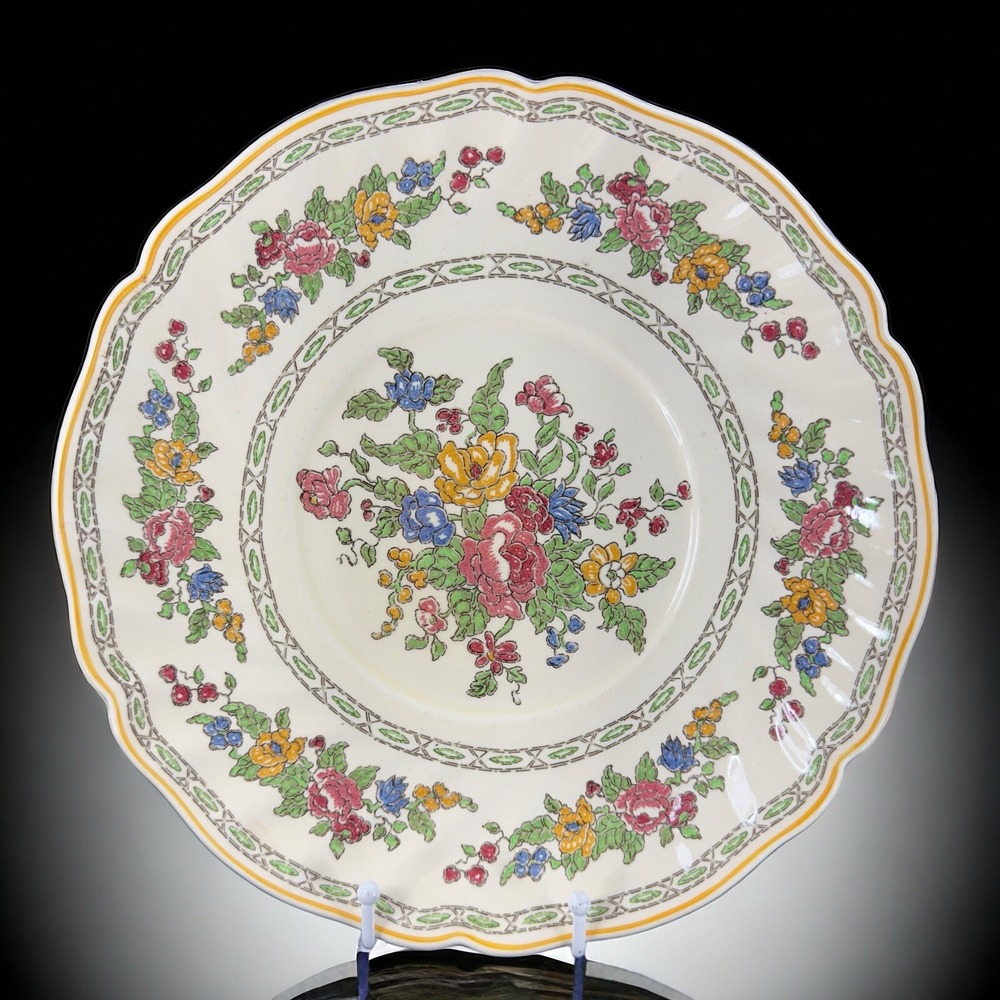 Antique Royal Doulton The Cavendish‎ Porcelain Large Round Tray Charger Dish VTG
